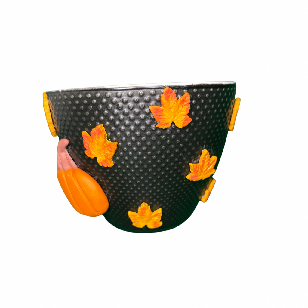 Halloween Pumpkin Mug – Handcrafted Polymer Clay Design