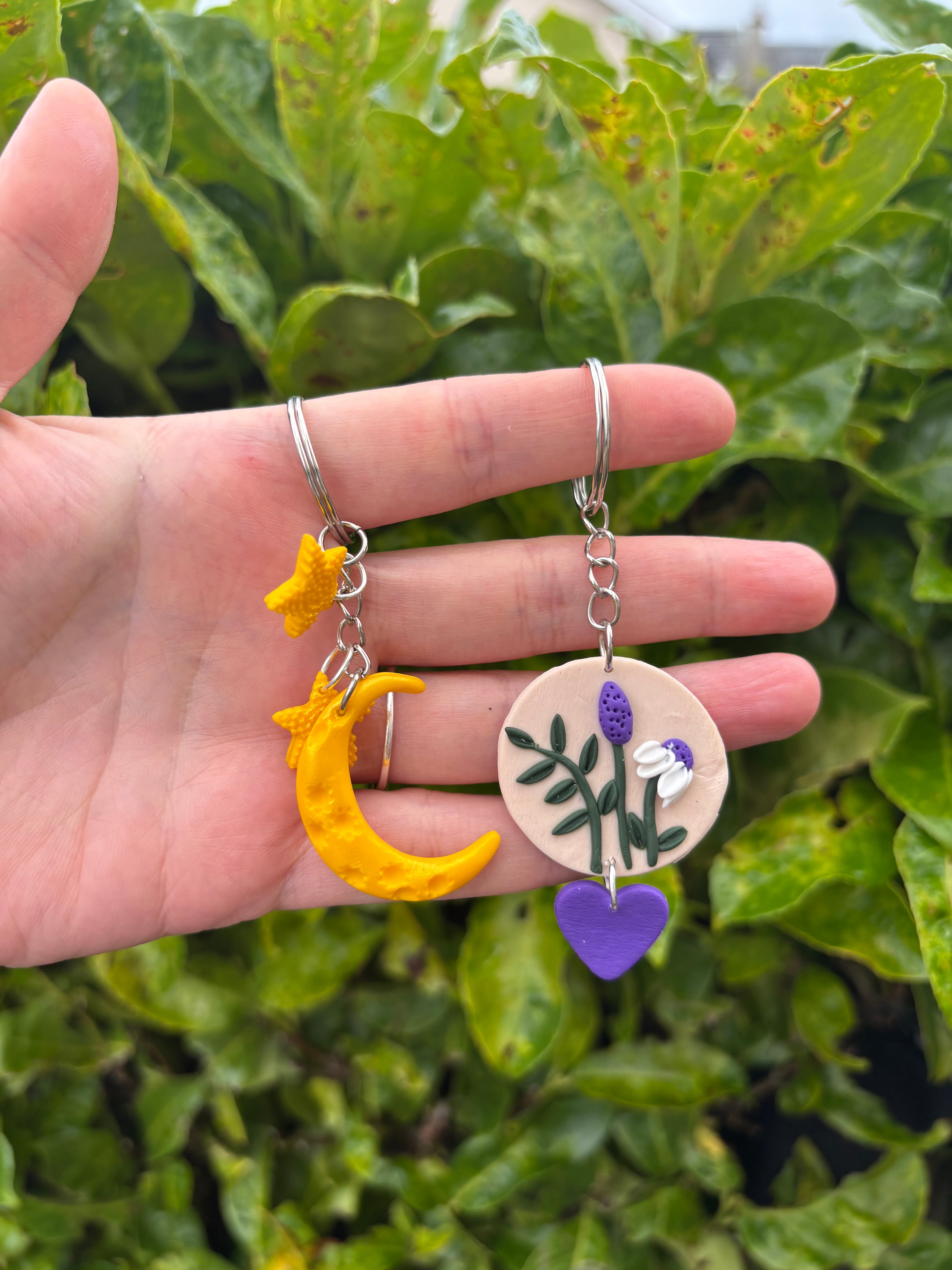 🌸 Handmade Floral & Mushroom Keychains – Limited Edition