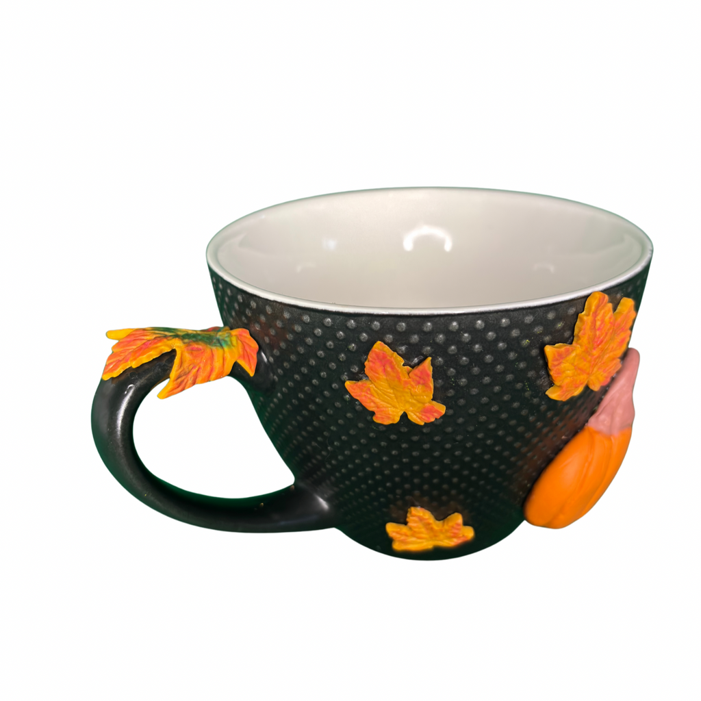 Halloween Pumpkin Mug – Handcrafted Polymer Clay Design