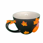 Halloween Pumpkin Mug – Handcrafted Polymer Clay Design